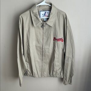 Logo Athletic vintage Atlanta Braves full zip embroidered jacket NWOT size XL